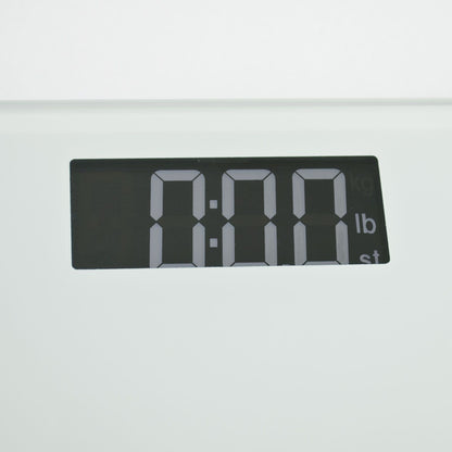 Digital Tempered Glass Bathroom Scales Easy To Read Digital Display Max Weight Capacity 180kg