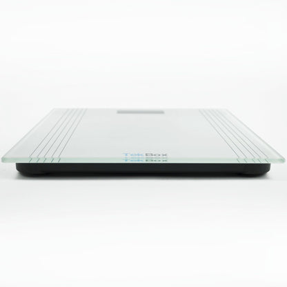 Digital Tempered Glass Bathroom Scales Easy To Read Digital Display Max Weight Capacity 180kg