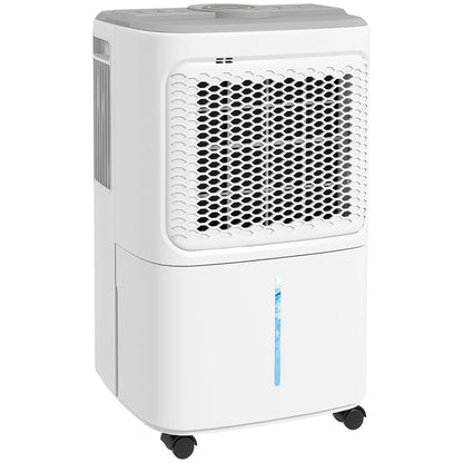 HOMCOM 12L Dehumidifier Air Purifier with Touch Panel LED Screen - White