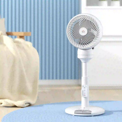HOMCOM 9'' Air Circulator Fan 3 Speed, 70° Oscillation 90° Vertical Tilt, Height Adjustable, Remote Controller, for Living Room, Office