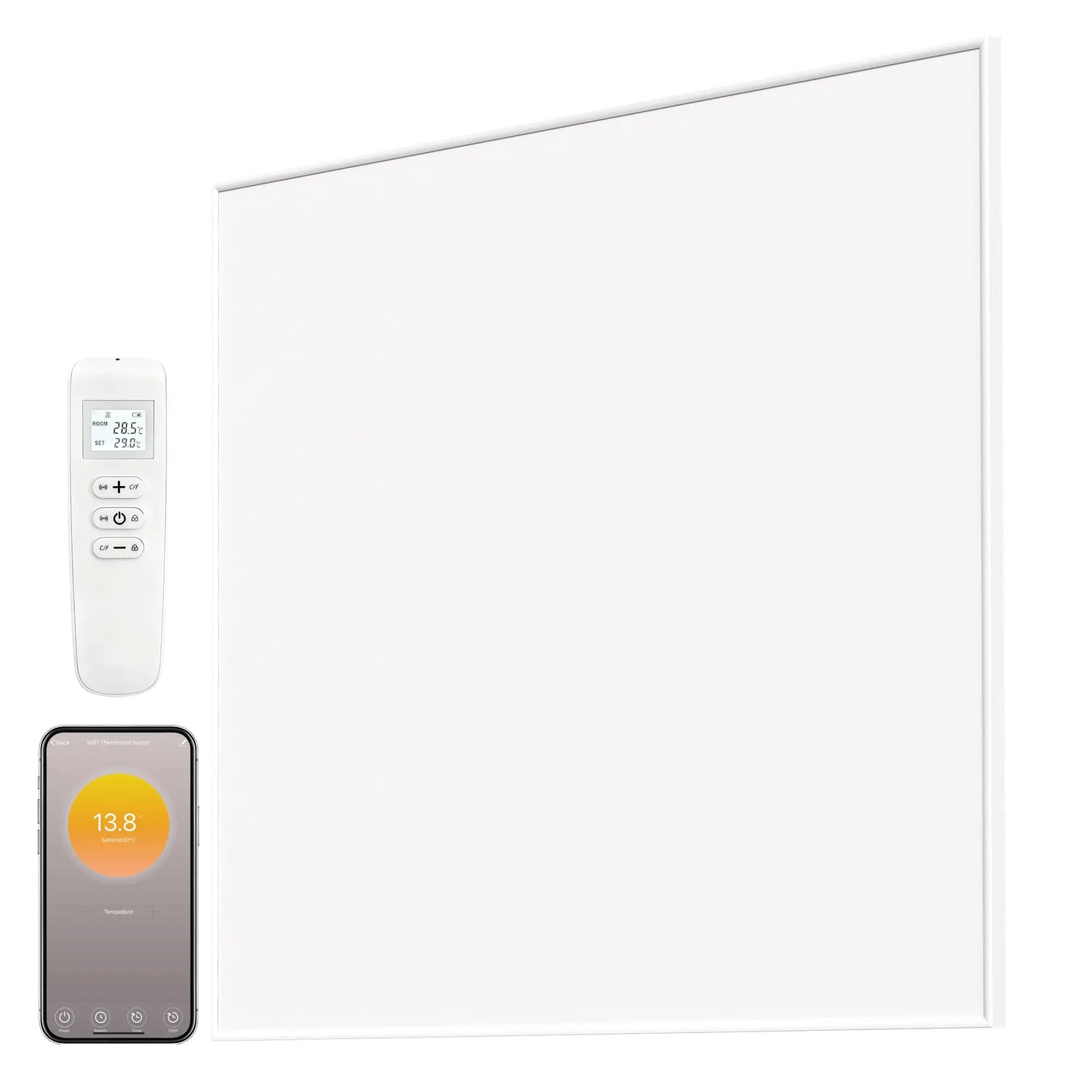 HOMCOM Wifi Smart Electric Heater, Far Infrared, Wall Mounted - 520W