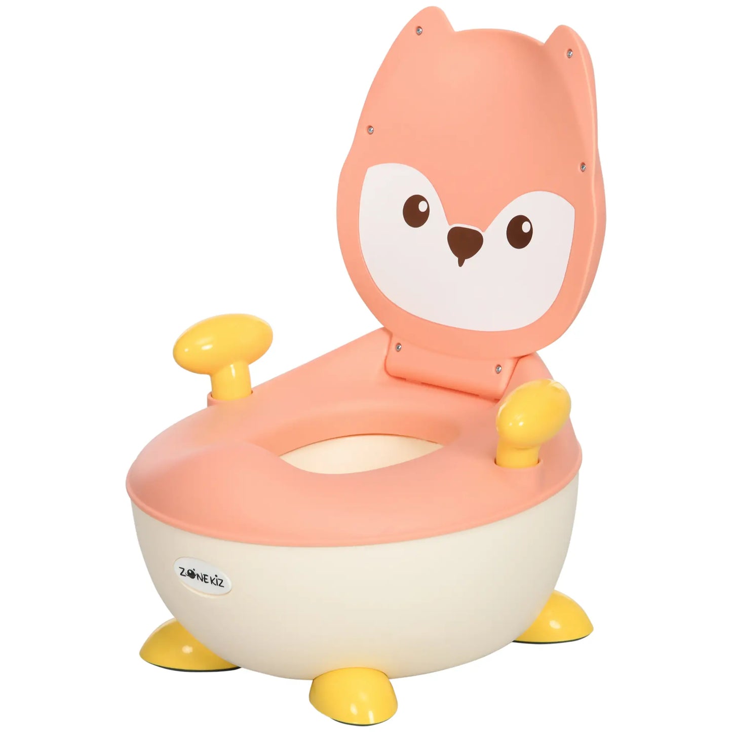 ZONEKIZ Baby Potty Training Toilet with Splash Guard, Anti-Tip Feet, Side Handles, Easy to Clean