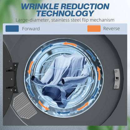 HOMCOM 4kg Laundry Compact 40-60℃ Vented Tumble Dryer - Grey