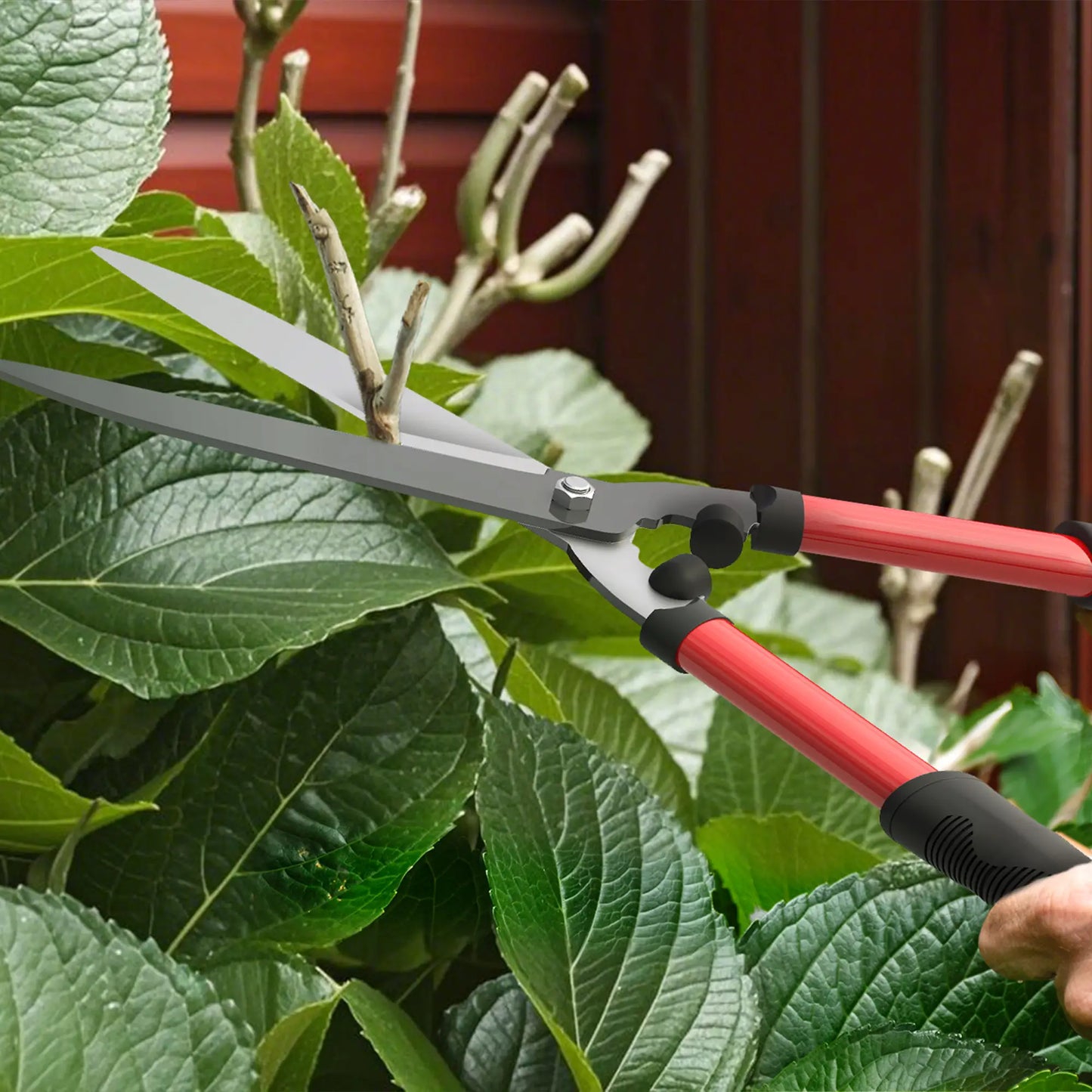 Outsunny 3 Pcs Garden Shears Set with Hedge Shears, Lopper, Garden Secateurs, Lightweight and Compact, Tree Shrub Care Kit