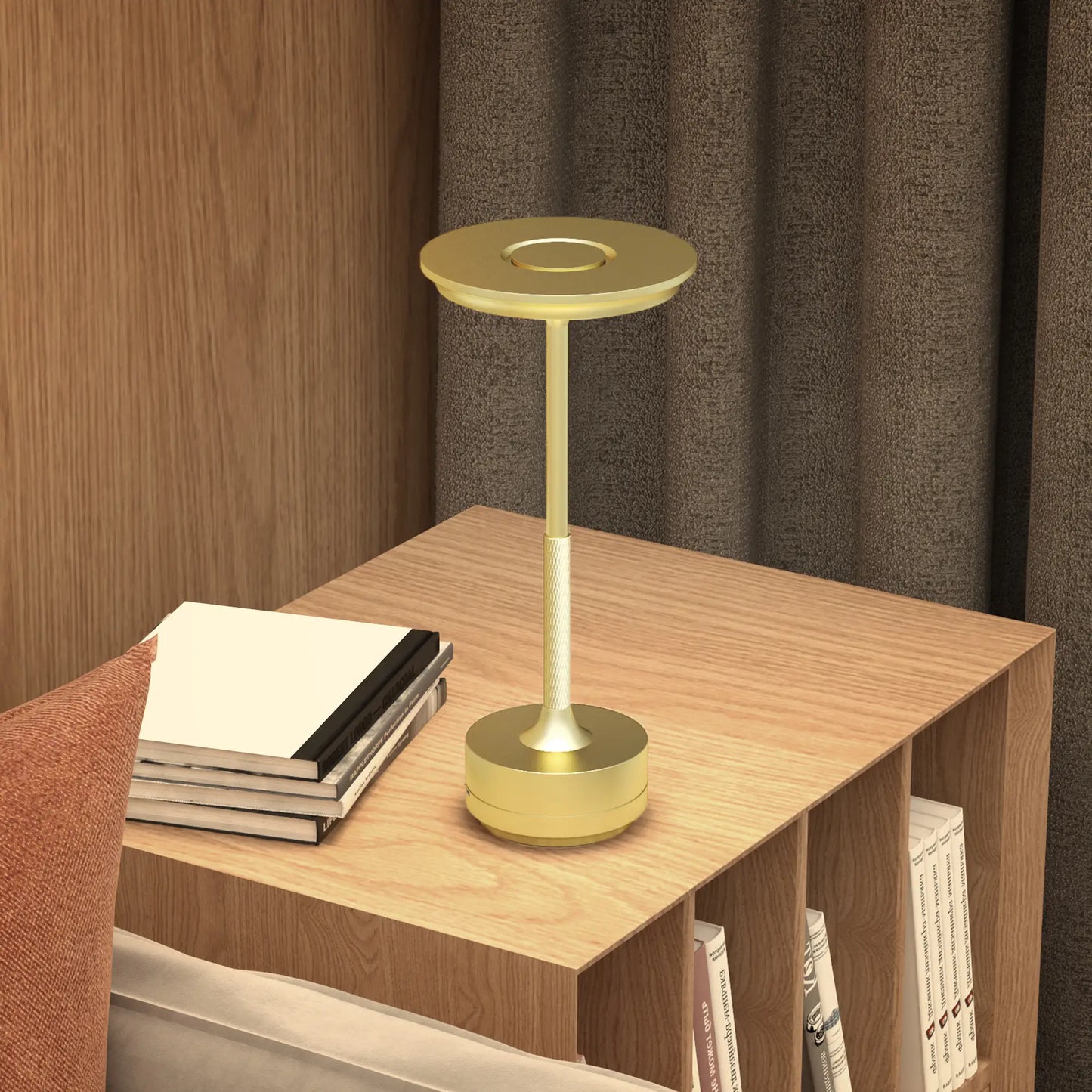 HOMCOM Cordless Table Lamp, Touch LED Desk Lamp with 4000mAh Rechargeable Battery, 3 Colour, for Bedroom Living Room