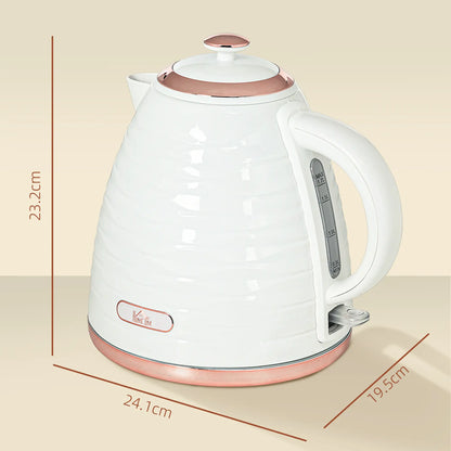 HOMCOM Kitchen 3kW Rapid Fast Boil Honeycomb Kettle - Cream