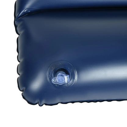 Outsunny Inflatable King Size Air Bed, with Built-In Hand Pump & Two Pillows - Blue