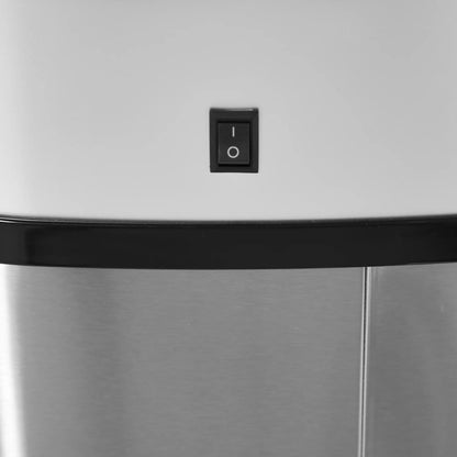 HOMCOM Stainless Steel Kitchen Sensor Dustbin Automatic Touchless Rubbish Garbage Waste Bin 58L, Silver