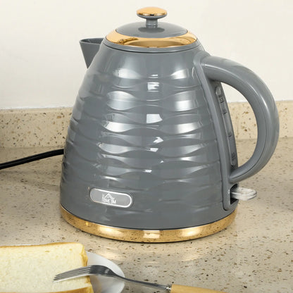 HOMCOM 3kW Kitchen Rapid Boil Honeycomb Kettle, 1.7l - Grey