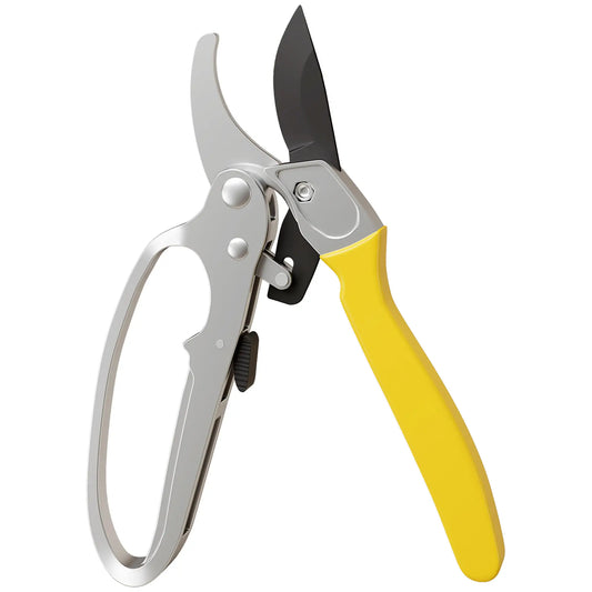 Outsunny 8" Garden Secateurs, Pruning Shears Scissors Heavy Duty with Sharp SK5 Blade with Safety Lock for Precise Cutting