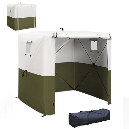 Outsunny 2 x 2m Pop-Up Gazebo, with Accessories for Garden & Outdoor - Green, White