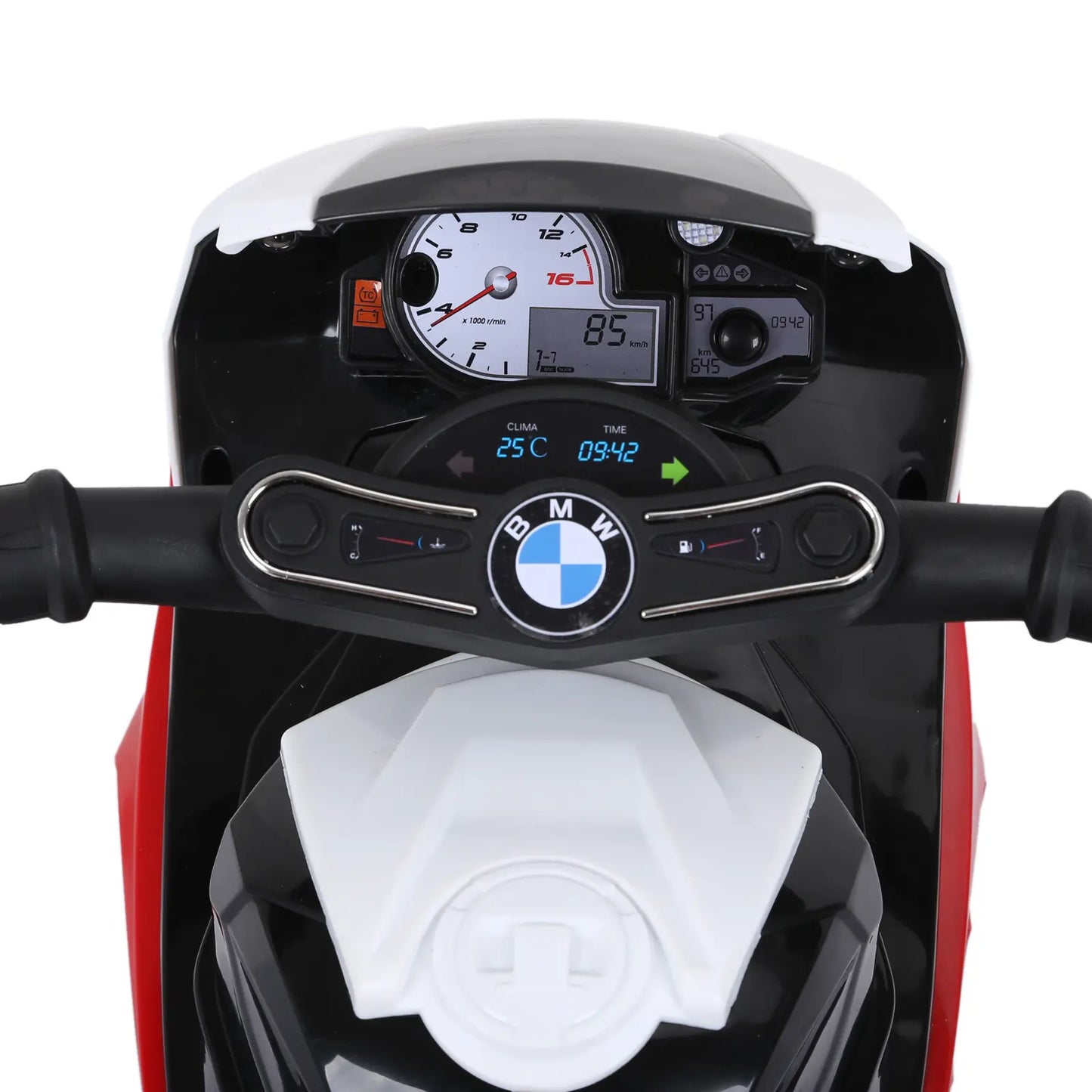 HOMCOM Electric Motorbike for Kids Ride On BMW Motorbike w/ Headlights and Music, 6V - Red