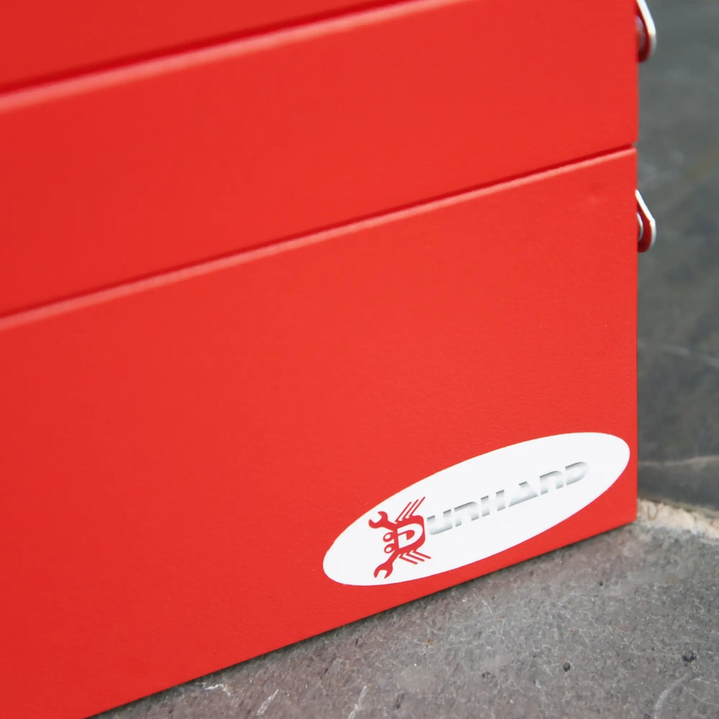 DURHAND Metal Tool Box 3 Tier 5 Tray Professional Portable Storage Cabinet Workshop Cantilever Toolbox with Carry Handle, Red