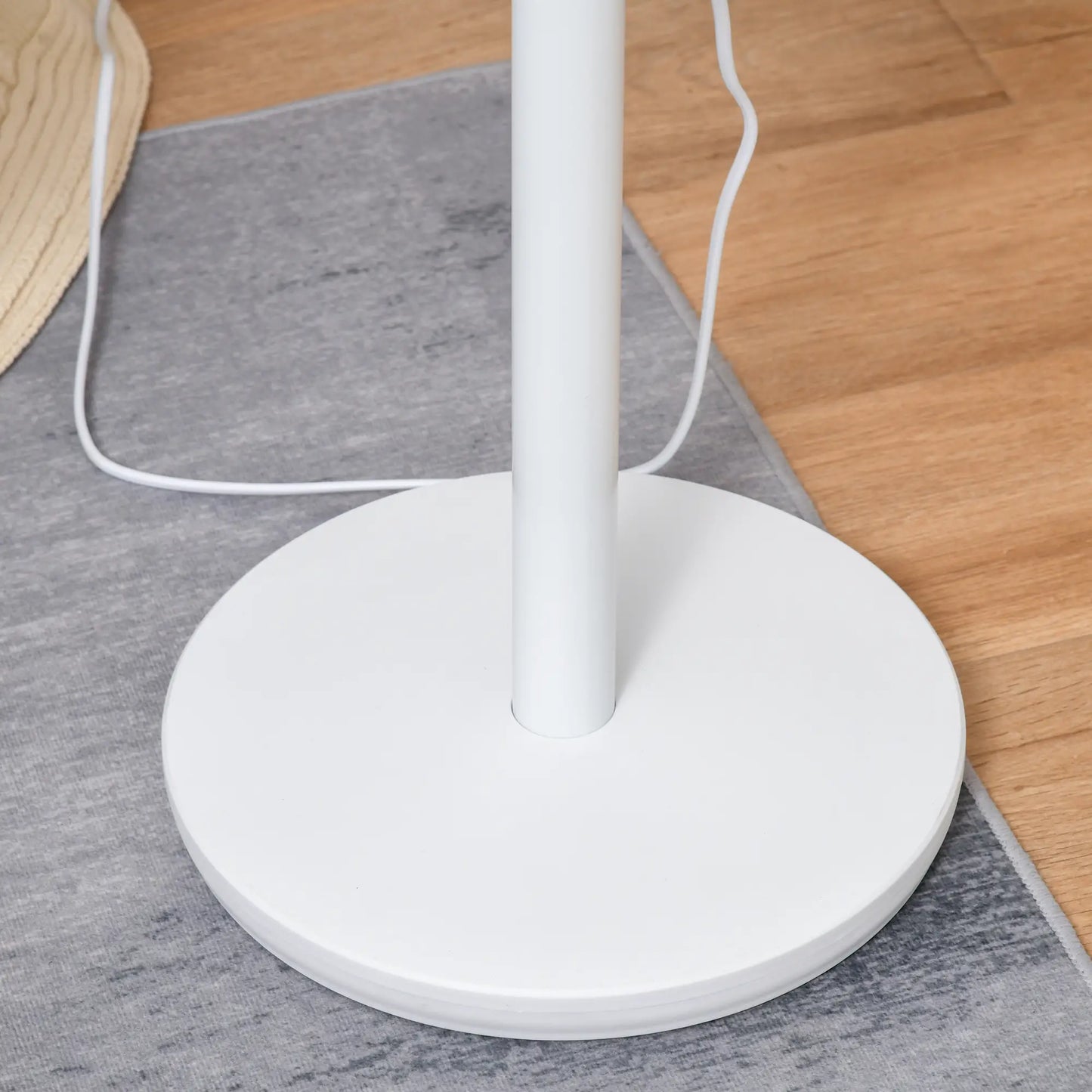 HOMCOM 9'' Air Circulator Fan 3 Speed, 70° Oscillation 90° Vertical Tilt, Carry Handle, Pedestal Fan, White & Black