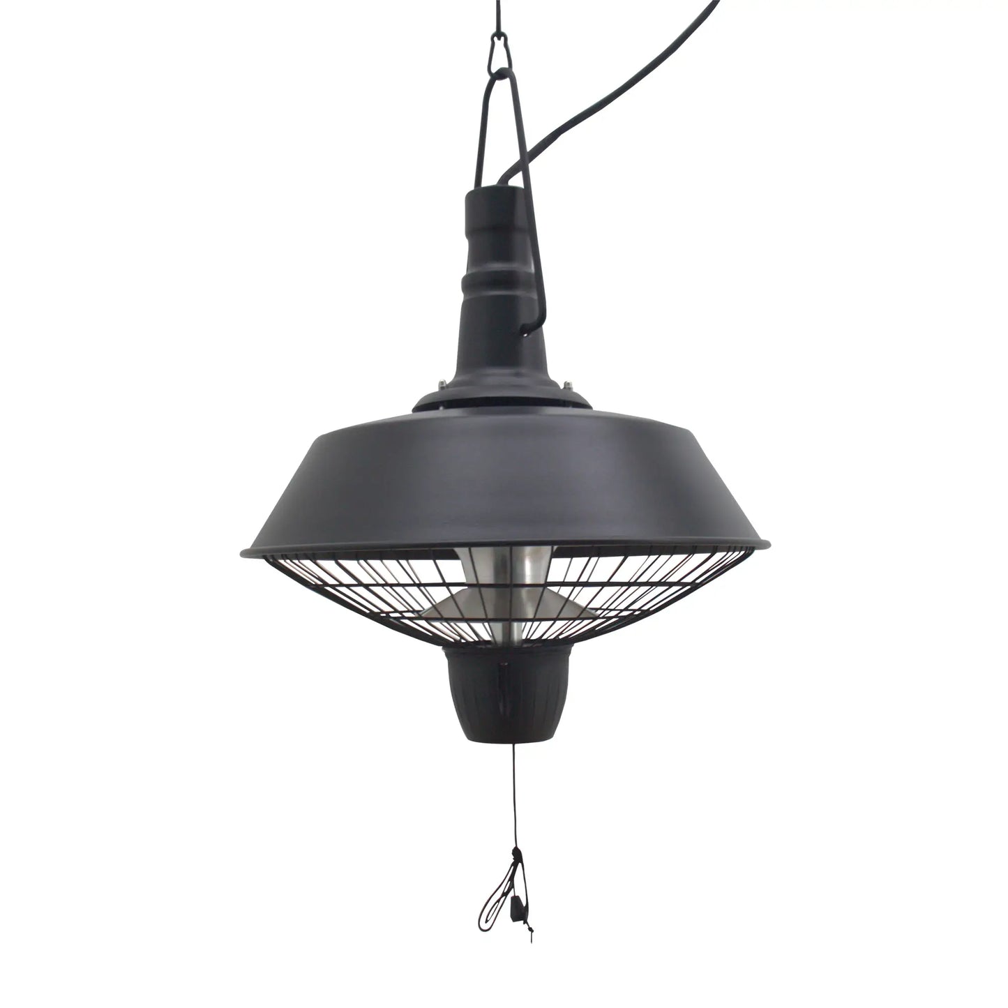 Outsunny 2100W Outdoor Ceiling Mounted Halogen Electric Heater Hanging Patio Garden Warmer Light - Black