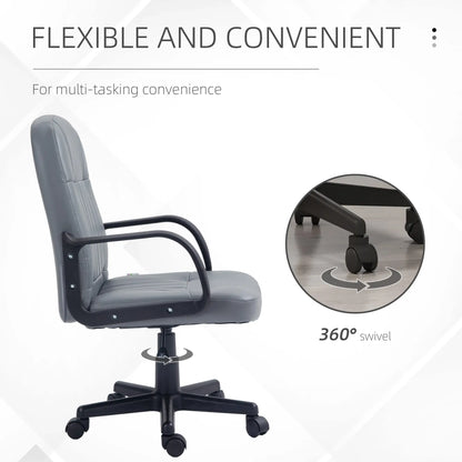 HOMCOM Swivel Executive Office Chair PU Leather Computer Desk Chair Office Furniture Gaming Seater