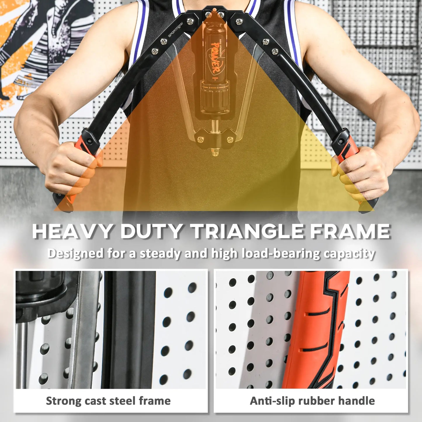 SPORTNOW Twister Arm Exerciser, Adjustable Hydraulic Power Exerciser, Home Chest Expander, Strength Training Fitness Equipment