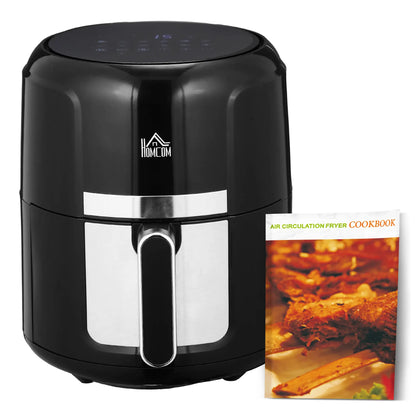 HOMCOM 4L Air Fryer Oven with Digital Touch Display, Rapid Air Circulation, 12 Cooking Programs, Timer, 1300W