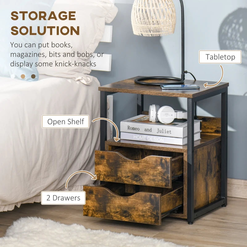 industrial side table lamps nesting tables