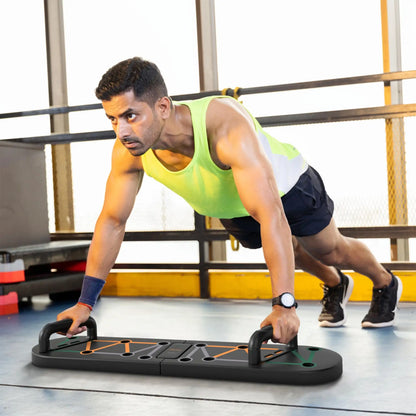 SPORTNOW Foldable Push Push Up Board with Non-Slip Pads, for Chest, Arms, Shoulders, Black