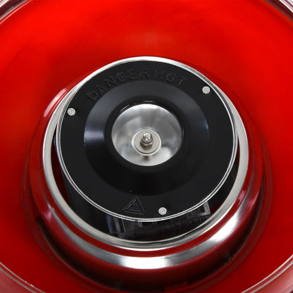 HOMCOM 450W Cotton Candy Floss Machine, with Candyfloss Sticks, Spoon, Splash Guard, Non-Slip Base, Red