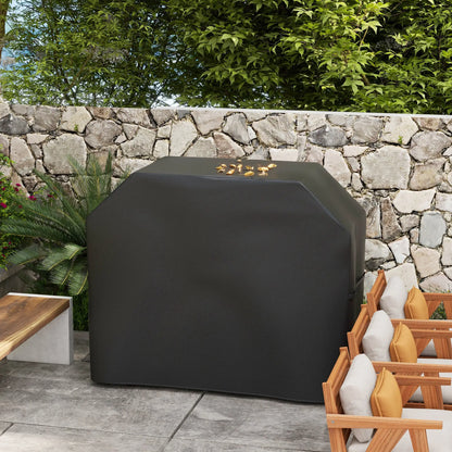 Outsunny 147 x 61cm Plastic Coated Protective Outdoor Barbecue BBQ Grill Cover - Black