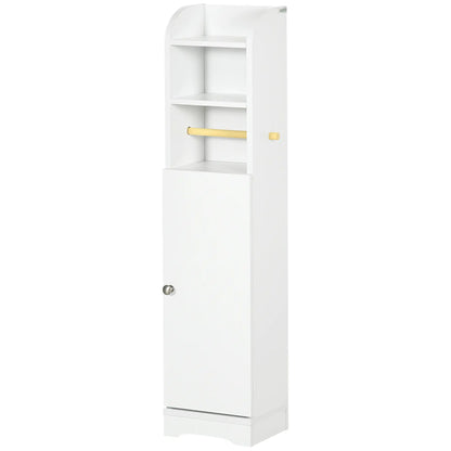 kleankin Multi-Storage Narrow Bathroom Cabinet - White