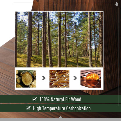 Outsunny Wooden Garden Wishing Well Fountain Barrel Waterfall Rustic Wood with Pump Garden Décor Ornament