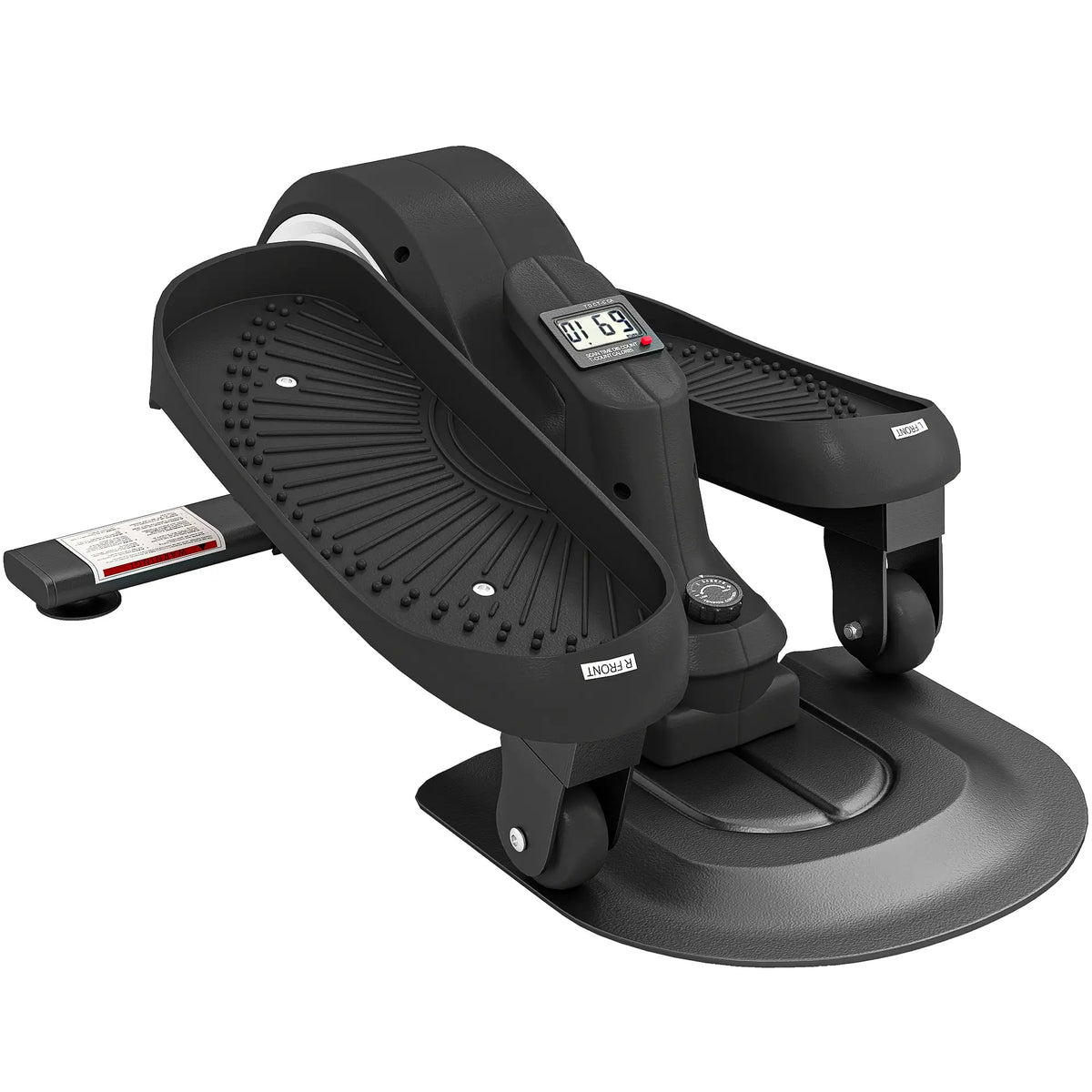 SPORTNOW Under Desk Elliptical Machine with LCD Monitor for 2-in-1 Seat & Stand Up Exercise