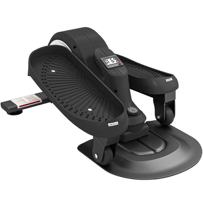 SPORTNOW Under Desk Elliptical Machine with LCD Monitor for 2-in-1 Seat & Stand Up Exercise