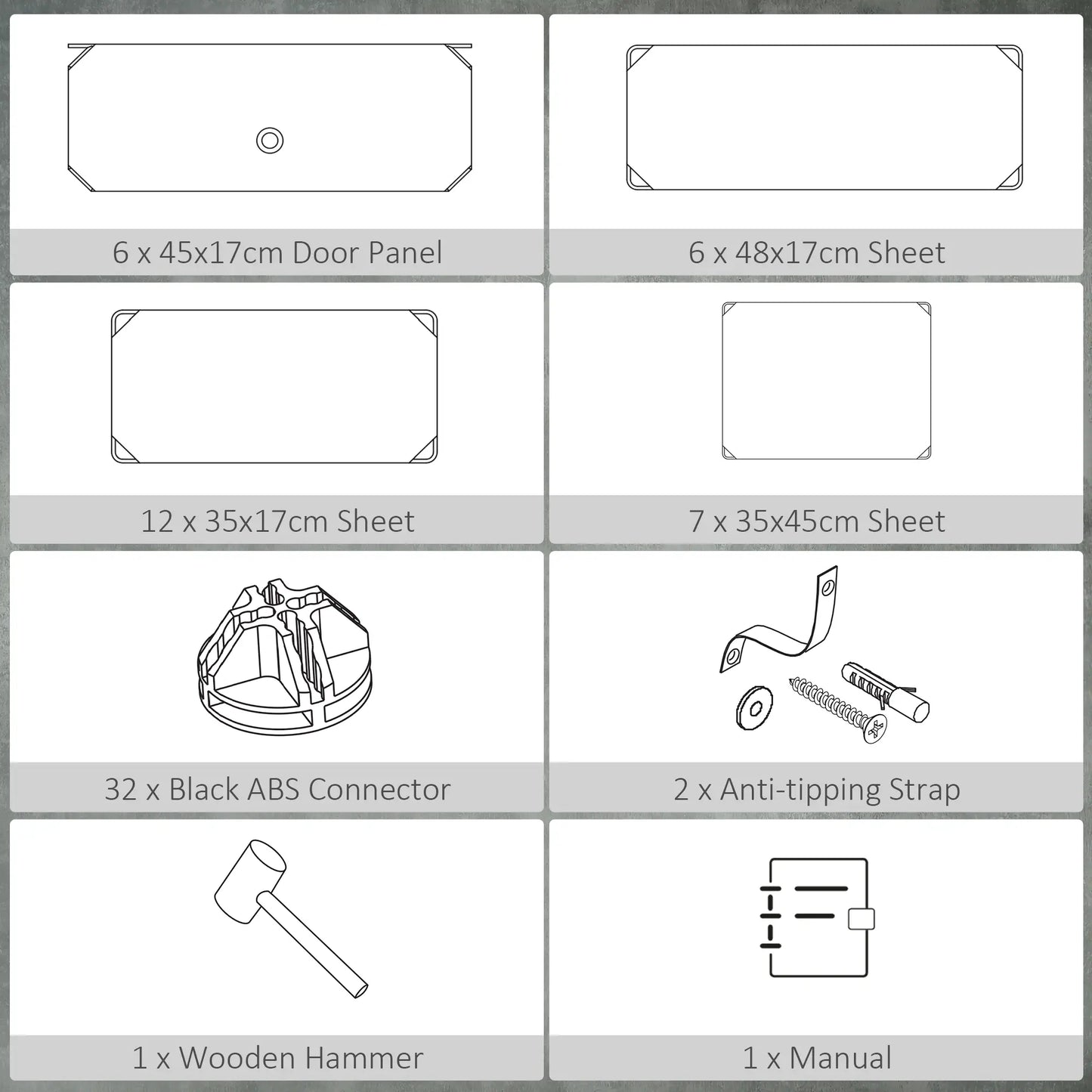 HOMCOM Six Cube Boxes Modular Storage Unit - White