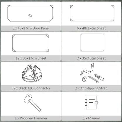HOMCOM Six Cube Boxes Modular Storage Unit - White