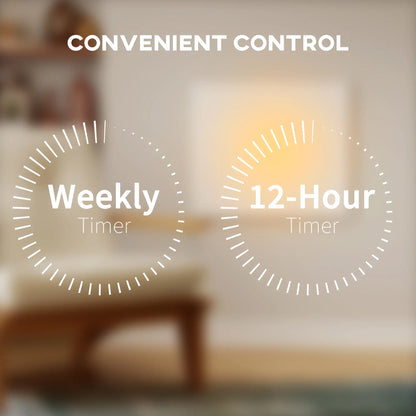 HOMCOM Wifi Smart Electric Heater, Far Infrared, Wall Mounted - 520W