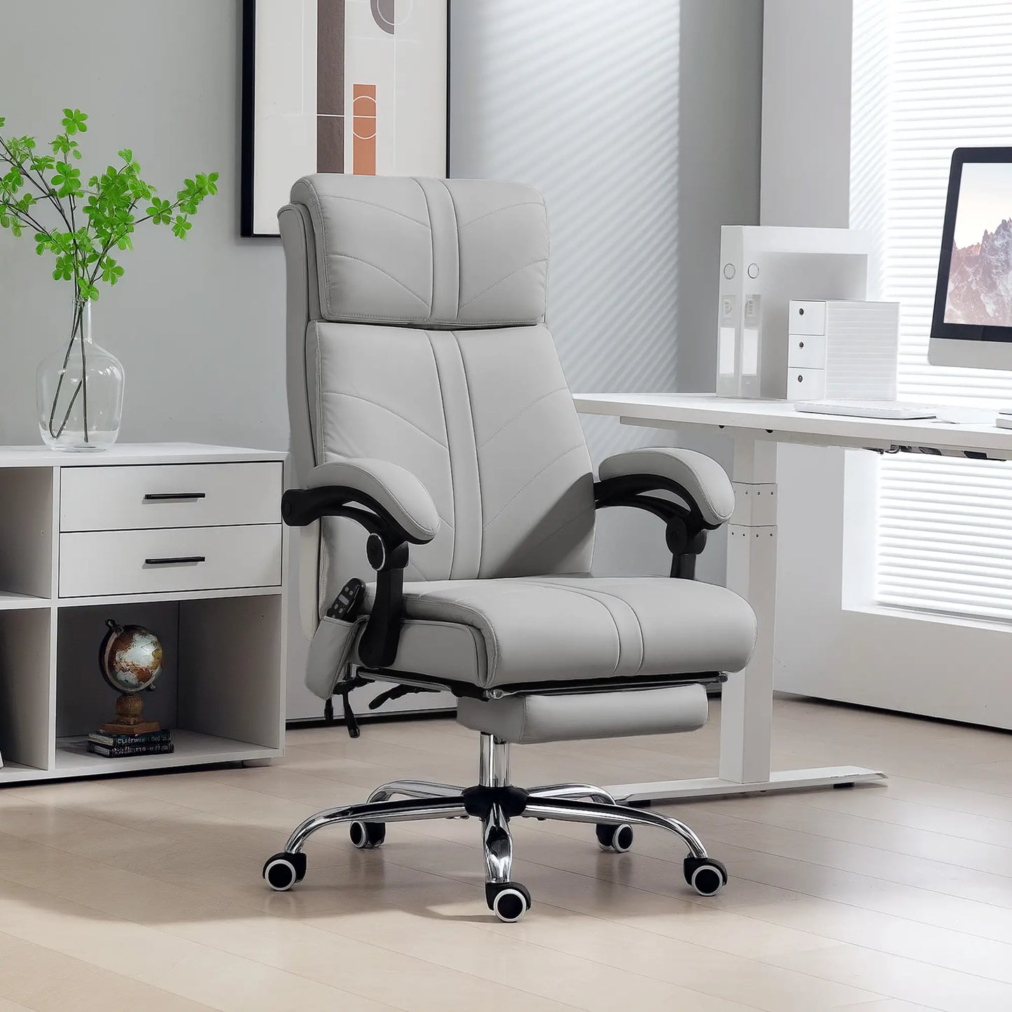 Vinsetto Faux Leather Massage Home Office Chair