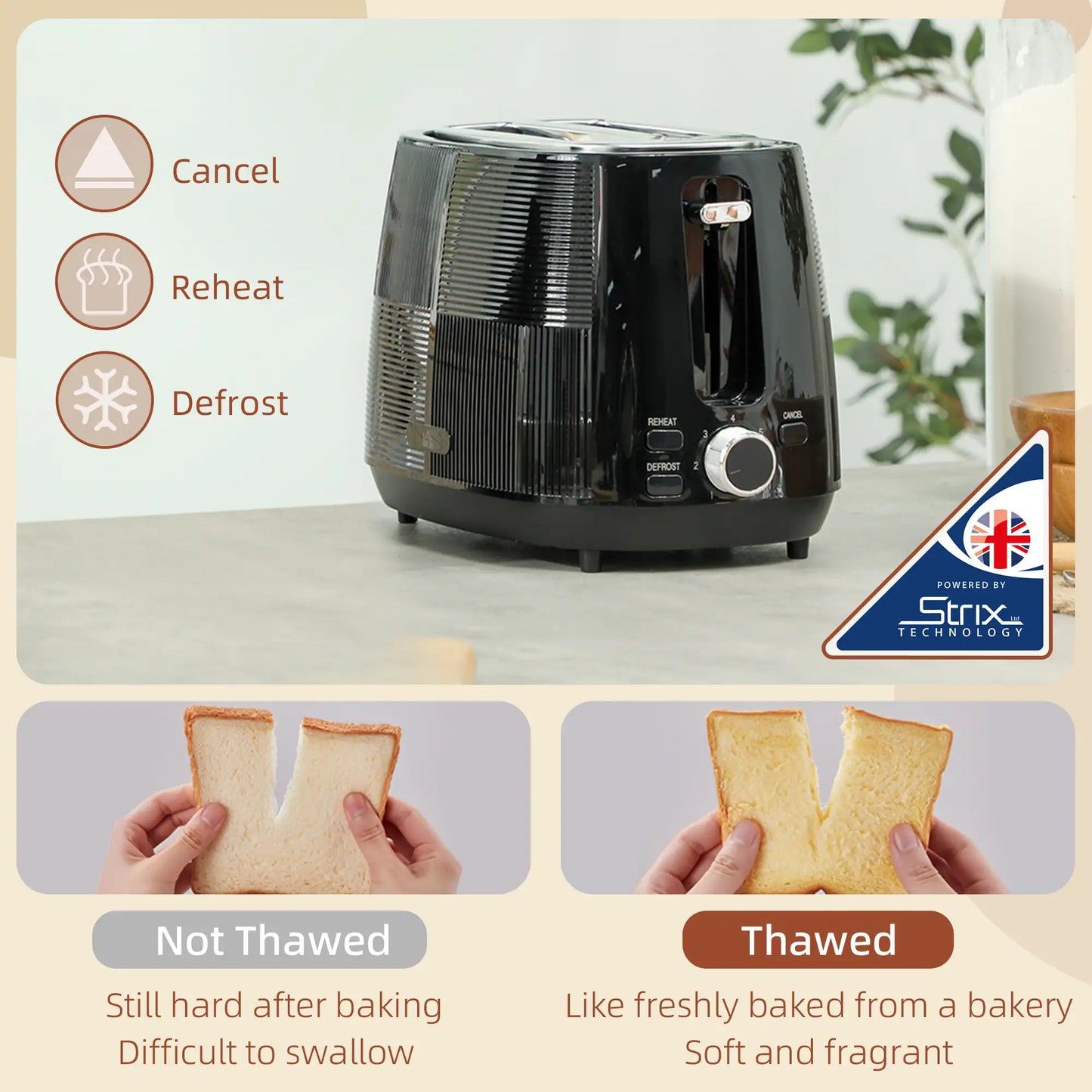 HOMCOM Fast Boil Kettle and 2 Slice Toaster Kitchen Set, 1.7L 3000W with 7 Level Browning Controls, Black