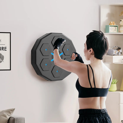 SPORTNOW Music Boxing Machine with Bluetooth & LED Light Smart, Wall Mounted for Punching Beat Boxing Training