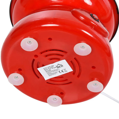HOMCOM 450W Cotton Candy Floss Machine, with Candyfloss Sticks, Spoon, Splash Guard, Non-Slip Base, Red