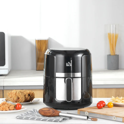 HOMCOM 4L Air Fryer Oven with Digital Touch Display, Rapid Air Circulation, 12 Cooking Programs, Timer, 1300W