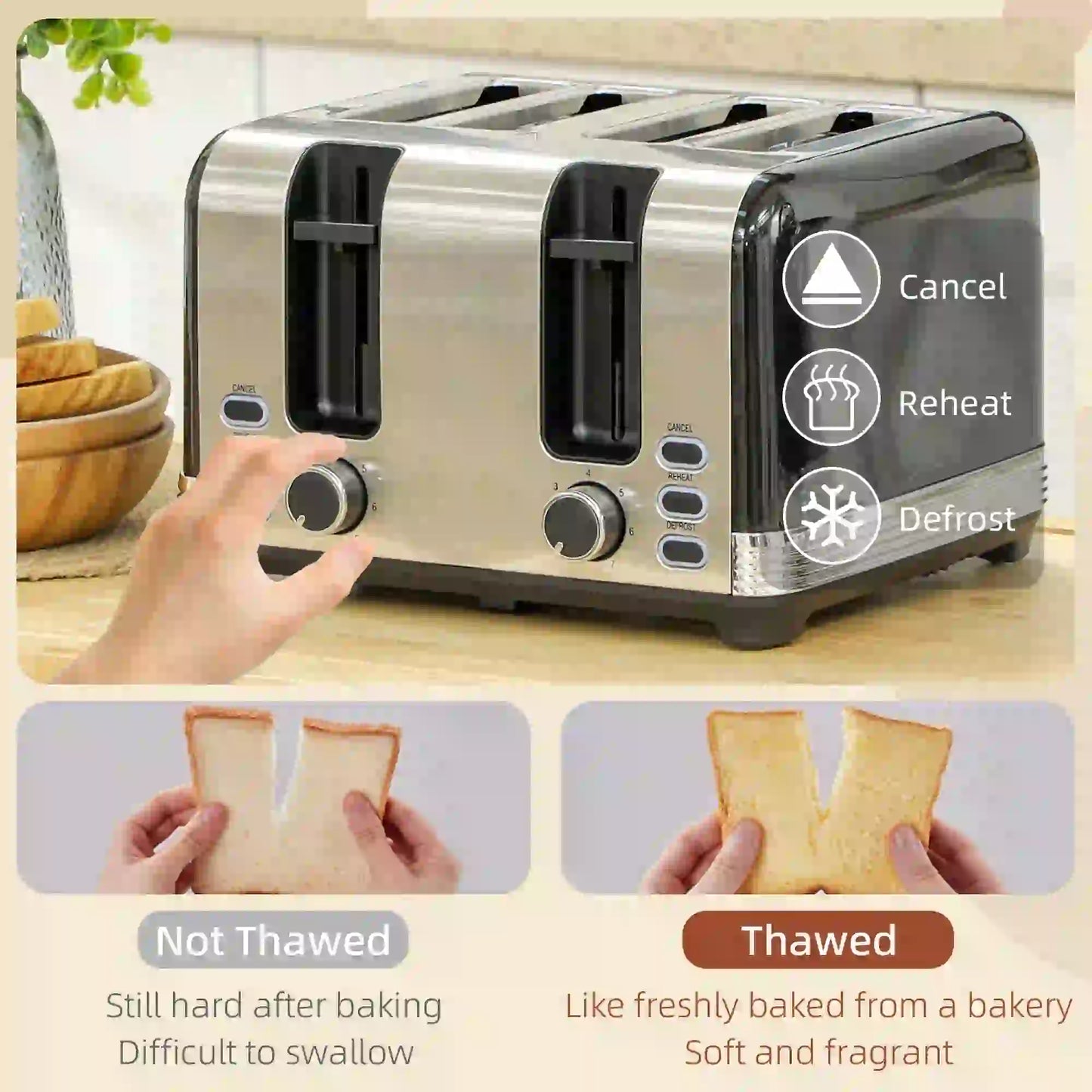 HOMCOM Polished Metal Stainless Steel Kettle 1.7L and Toaster Set - Black