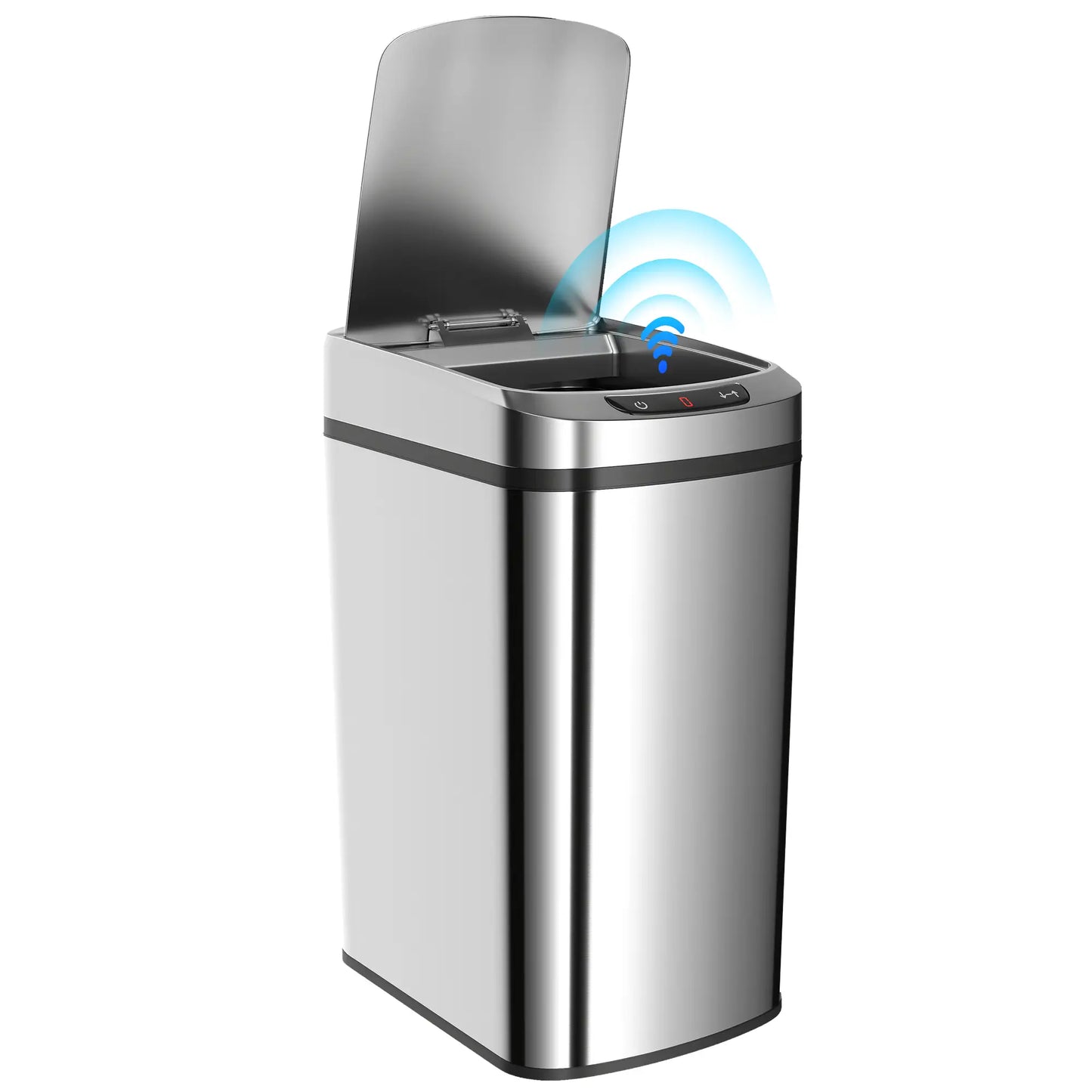 HOMCOM 12L Sensor Bin, Automatic Touchless Motion Sensor Kitchen Bin with Fingerprint Resistant Stainless Steel, Silver