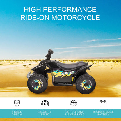 HOMCOM 6V Kids Electric Ride on Car Forward Reverse Functions for Toddlers Aged 18-36 Months, Black