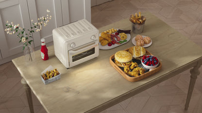 HOMCOM 10L Air Fryer Oven, Mini Oven, Oil Free Cooking, Grill, Roast, Bake, with Adjustable Temperature, Timer, 1000W