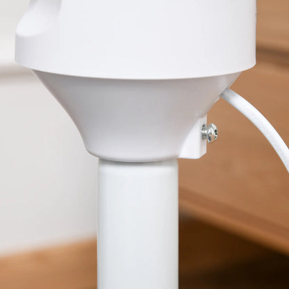 HOMCOM 9'' Air Circulator Fan 3 Speed, 70° Oscillation 90° Vertical Tilt, Carry Handle, Pedestal Fan, White & Black