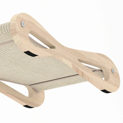 PawHut 2 in 1 Sisal Cat Scratcher Bed Cat Scratching Board and Lounger, Cream White