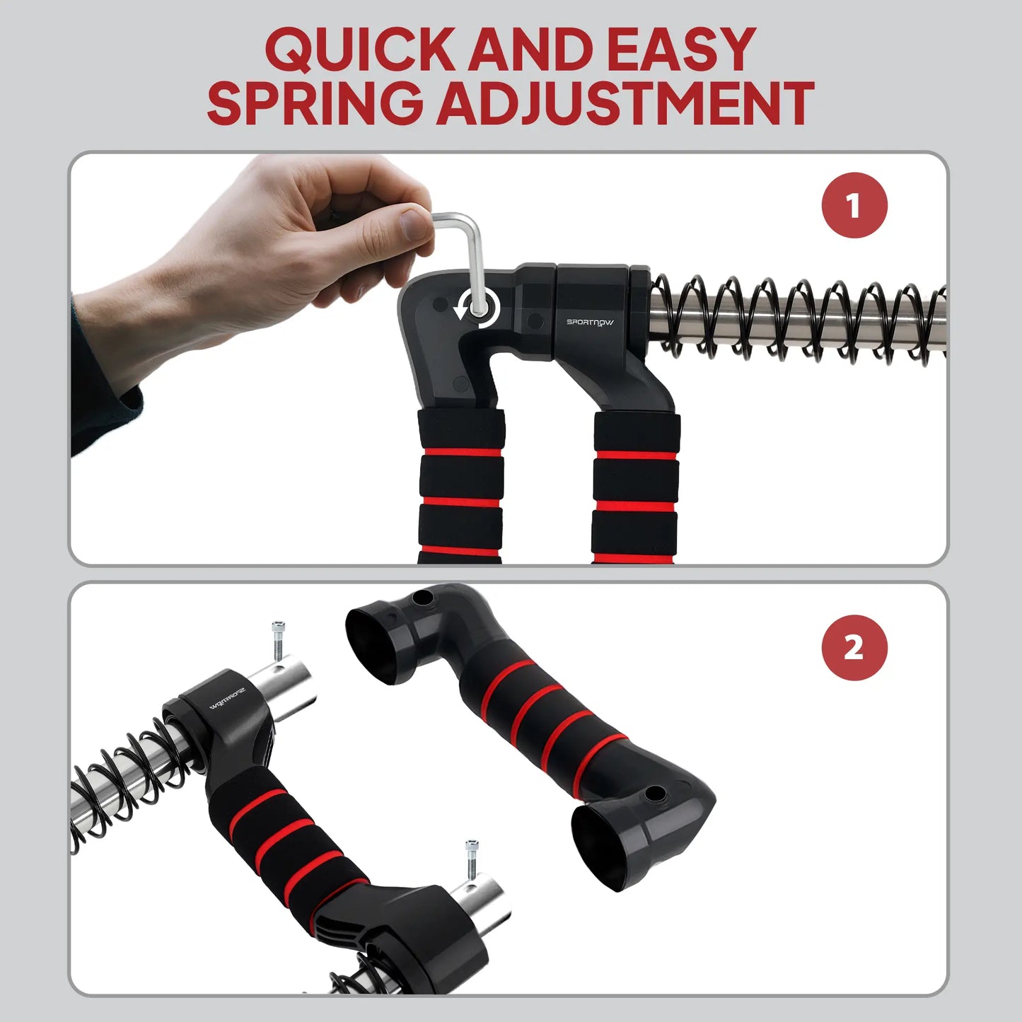 SPORTNOW Chest Expander, with 10-50kg Adjustable Resistance, for Home, Travel, Gym Workout