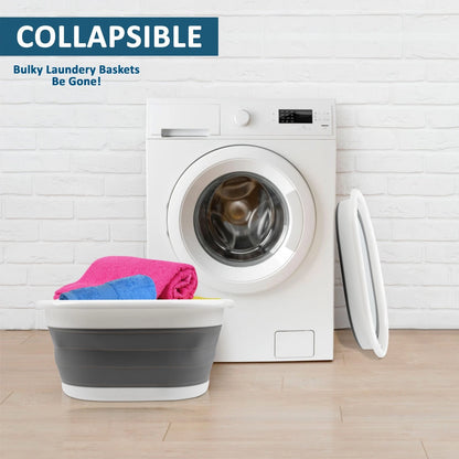 Crystals Collapsible Laundry Basket Foldable Compact Washing Cloth Storage Bin Large