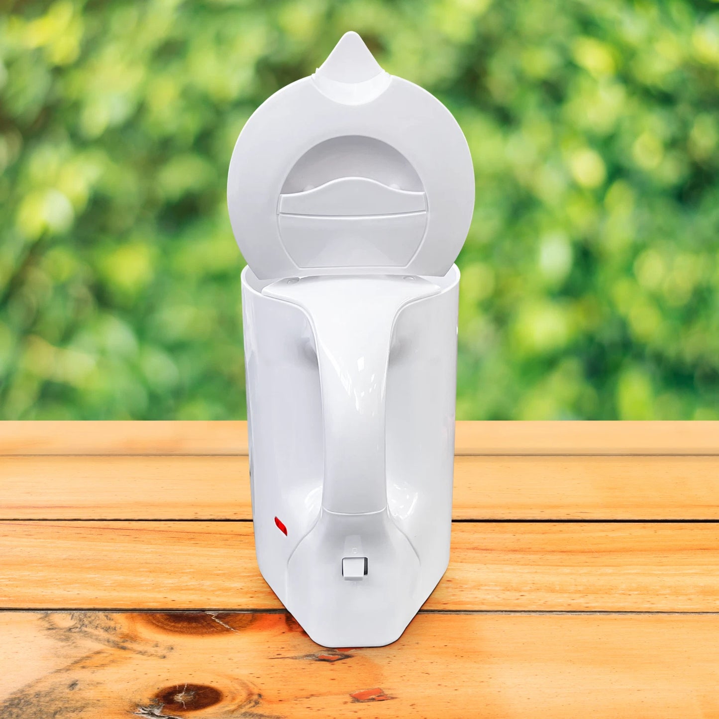 830w Electric Kitchen Cordless Kettle Caravan Travel Hot Water Jug, White 1 Ltr