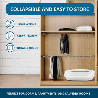 Crystals Collapsible Laundry Basket Foldable Compact Washing Cloth Storage Bin Large