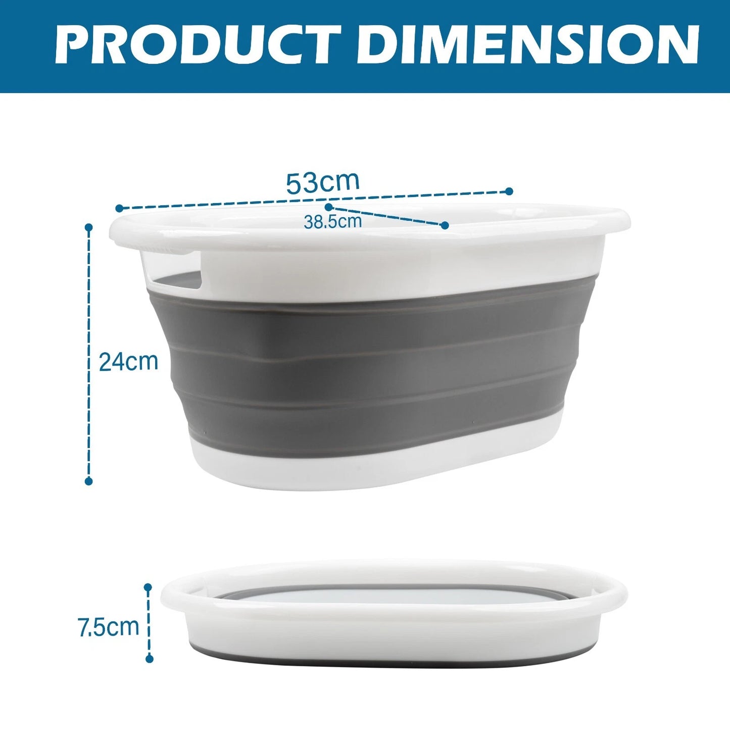 Crystals Collapsible Laundry Basket Foldable Compact Washing Cloth Storage Bin Large