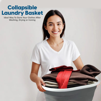 Crystals Collapsible Laundry Basket Foldable Compact Washing Cloth Storage Bin Large